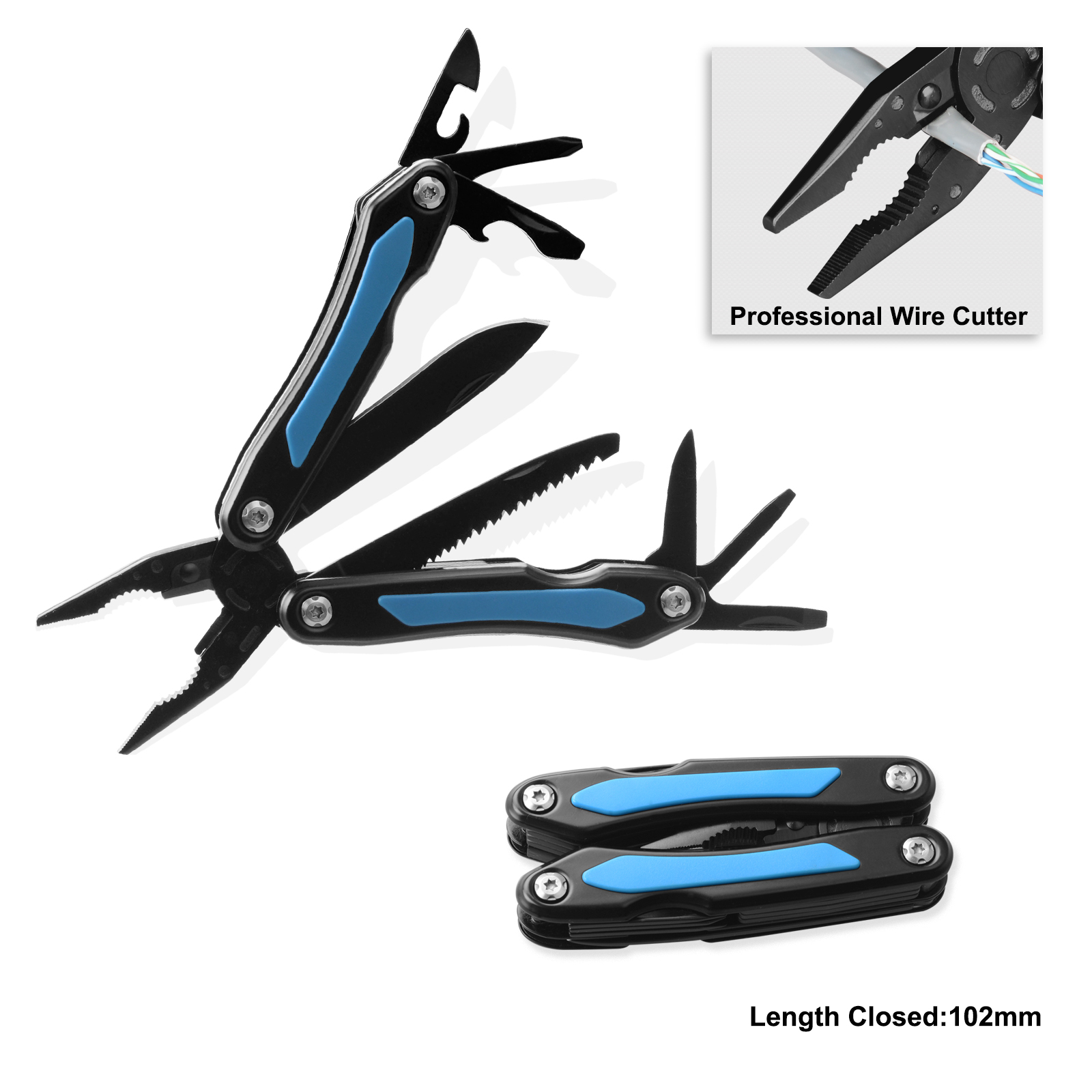 #8298B Top Quality Multitools with Stainless Steel + Rubber Handle