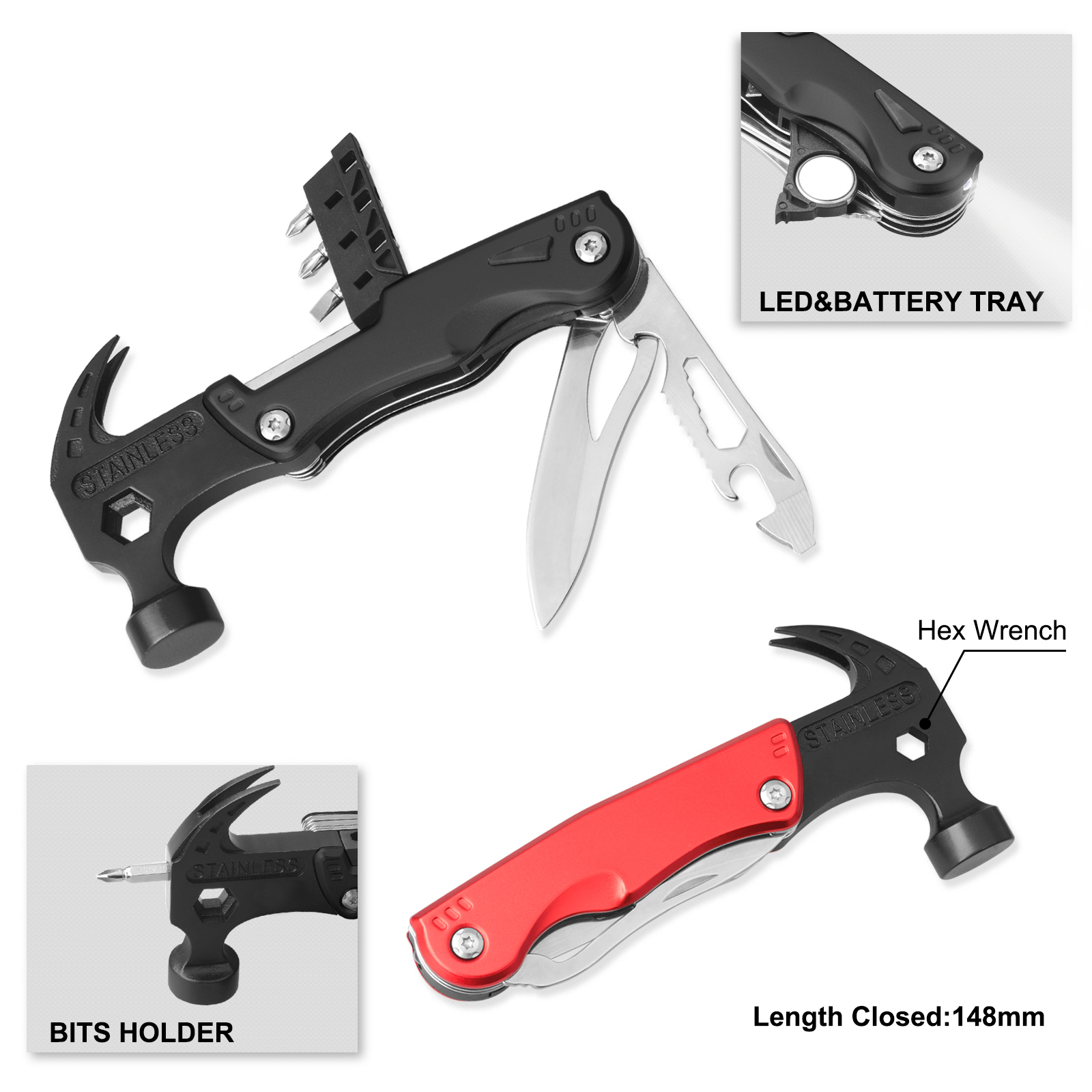 #8455F Multi Function Hammer & Wrench Tools 
